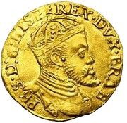 1 Gold Real - Philip II without ANG in titles obverse image