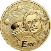 250 Dollars - Elizabeth II Albert Einstein, Niue, 2022 reverse image