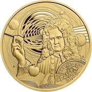 250 Dollars - Elizabeth II Isaac Newton, Niue, 2022 reverse image