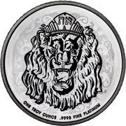250 Dollars - Elizabeth II Roaring Lion, Niue, 2022 reverse image