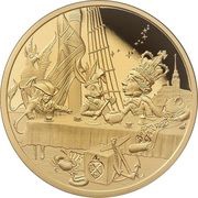 250 Dollars - Charles III Alice's Tea Party, Niue, 2023 reverse image