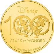 250 Dollars - Charles III Mickey and Minnie, Niue, 2023 reverse image