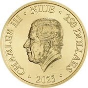 250 Dollars - Charles III European tree frog obverse image