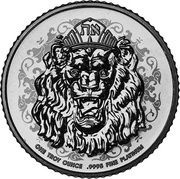 250 Dollars - Charles III Roaring Lion, Niue, 2023 reverse image