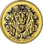 250 Dollars - Charles III Roaring Lion, Niue, 2023 reverse image