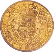 1 Sovereign - Philip IV, Belgium, 1648-1665 reverse image