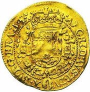 Sovereign "Lion d’Or" - Charles II Type I, date obverse, Belgium, 1666-1694 reverse image