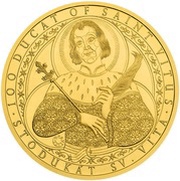 500 Dollars - Elizabeth II 100 Ducat of St. Vitus, Niue, 2016 reverse image