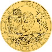500 Dollars - Elizabeth II Czech Lion, Niue, 2019 reverse image