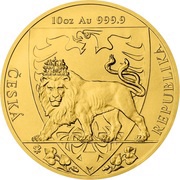 500 Dollars - Elizabeth II Czech Lion, Niue, 2020 reverse image