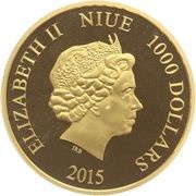 1000 Dollars - Elizabeth II Dresden Frauenkirche 10th Anniversary Benediction obverse image