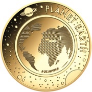 1000 Dollars - Elizabeth II Planet Earth, Niue, 2016 reverse image