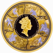 3000 Dollars - Elizabeth II Peter the Great obverse image