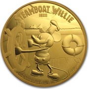 5000 Dollars - Elizabeth II Steamboat Willie, Niue, 2015 reverse image