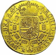 2 Sovereigns - Philip IV Type I, Belgium, 1623-1638 reverse image