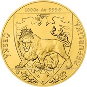 8000 Dollars - Elizabeth II Czech Lion, Niue, 2020 reverse image