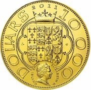 10 000 Dollars - Elizabeth II Good Queen Anne obverse image