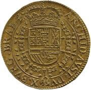 2 Sovereigns - Philip IV piedfort of 4 sovereigns weight, Belgium, 1641-1644 reverse image