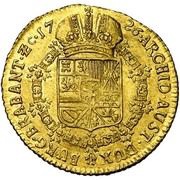 2 Sovereigns - Charles VI, Belgium, 1724-1729 reverse image