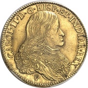 Gold Ducaton / 8 Sovereigns - Charles II obverse image