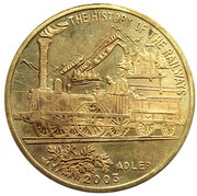 1 Won Adler Locomotive, North Korea, 2003 reverse image