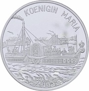 1 Won Koenigin Maria, North Korea, 2003 reverse image