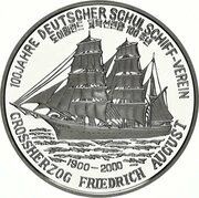5 Won SS Grossherzog Friedrich August, North Korea, 2000 reverse image
