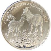 5 Won Fauna of Asia, North Korea, 2001 reverse image