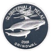 10 Won Long-Finned Pilot Whale, North Korea, 2001 reverse image