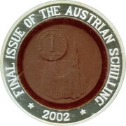 10 Won Austrian Schilling, North Korea, 2002 reverse image