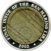 10 Won Sammarinese Lira, North Korea, 2002 reverse image