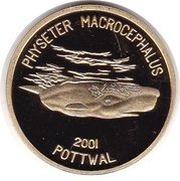 20 Won Physeter Macrocephalus, North Korea, 2001 reverse image
