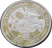 1000 Won International Polar Year, North Korea, 2008 reverse image