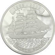 5 Won Gorch Fock, North Korea, 2009 reverse image