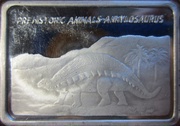 10 Won Ankylosaurus, North Korea, 2010 reverse image