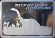 10 Won Mamenchisaurus, North Korea, 2010 reverse image