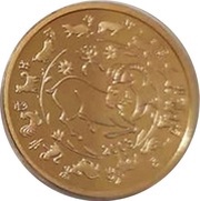 20 Won Sheep, North Korea, 2003 reverse image