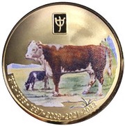20 Won Year of the Ox, North Korea, 2009 reverse image