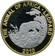 20 Won Leopard, North Korea, 2010 reverse image