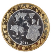 30 Won Year of the Ox reverse image