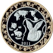 30 Won Year of the Rabbit, North Korea, 2011 reverse image