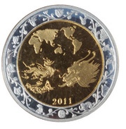 30 Won Year of the Dragon, North Korea, 2011 reverse image