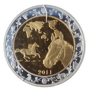 30 Won Year of the Horse, North Korea, 2011 reverse image
