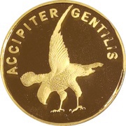 200 Won Accipiter Gentilis, North Korea, 2015 reverse image