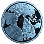 350 Won Marco Polo, North Korea, 2009 reverse image