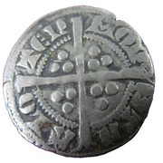 Sterling - Robert III bust facing, Belgium, 1305-1322 reverse image