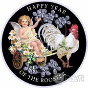 100 Denars Rooster with an Angel, North Macedonia, 2017 reverse image