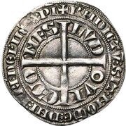 1 Groat - Louis I of Nevers with border, Belgium, 1337-1346 reverse image