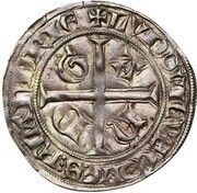 1 Groat - Louis I of Nevers without border, Belgium, 1344-1345 reverse image