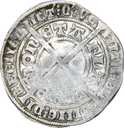 1 Groat "Halve Botdrager" - Louis II, Belgium, 1368-1370 reverse image